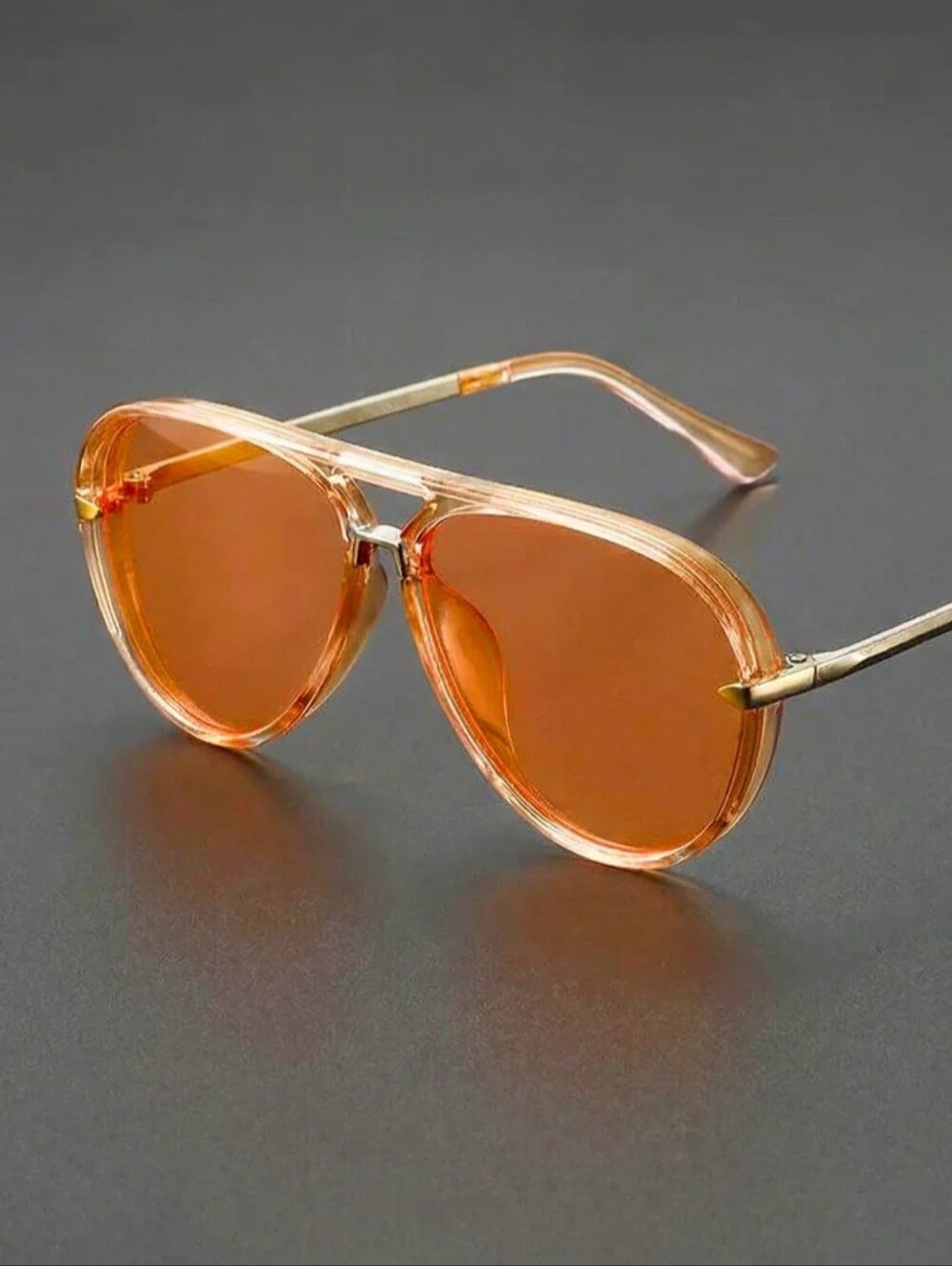 Mark And Houston Orange Framed VIOLA  Oversized Women's Sunglasses